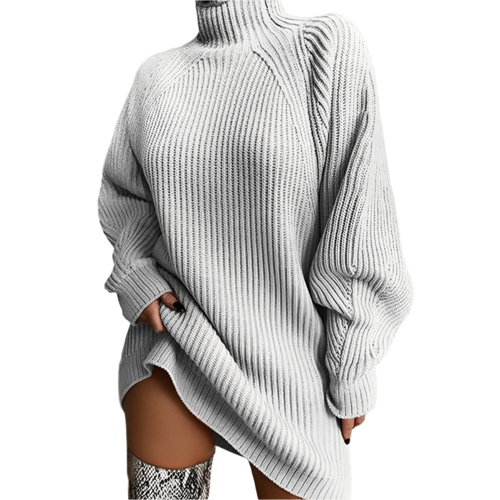Elina | Relaxed Ribbed Turtleneck for Women