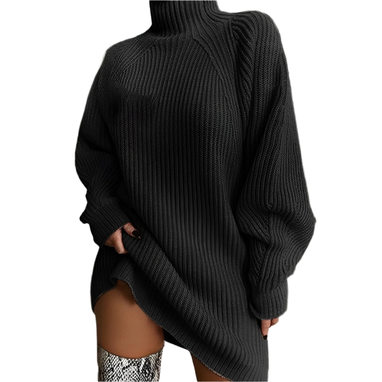 Elina | Relaxed Ribbed Turtleneck for Women