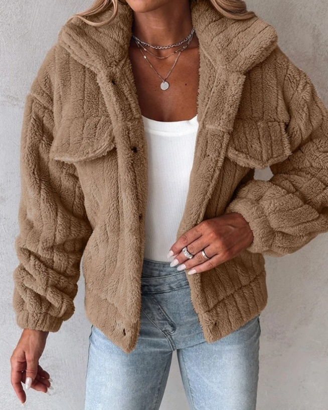 Maeve | Plush Short Teddy Jacket for Women